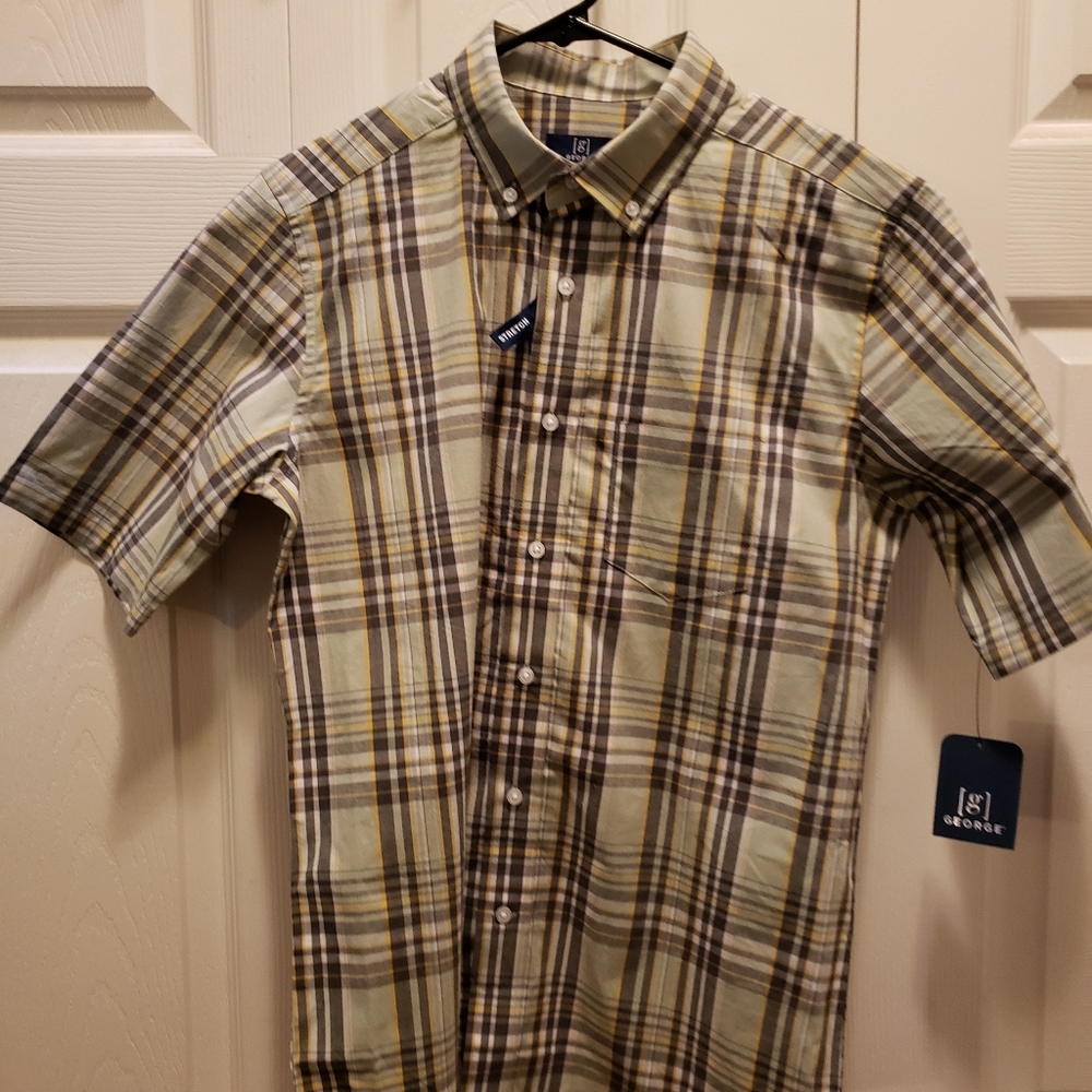 George Stretch Class‎ Fit Button-down Shirt Size Small